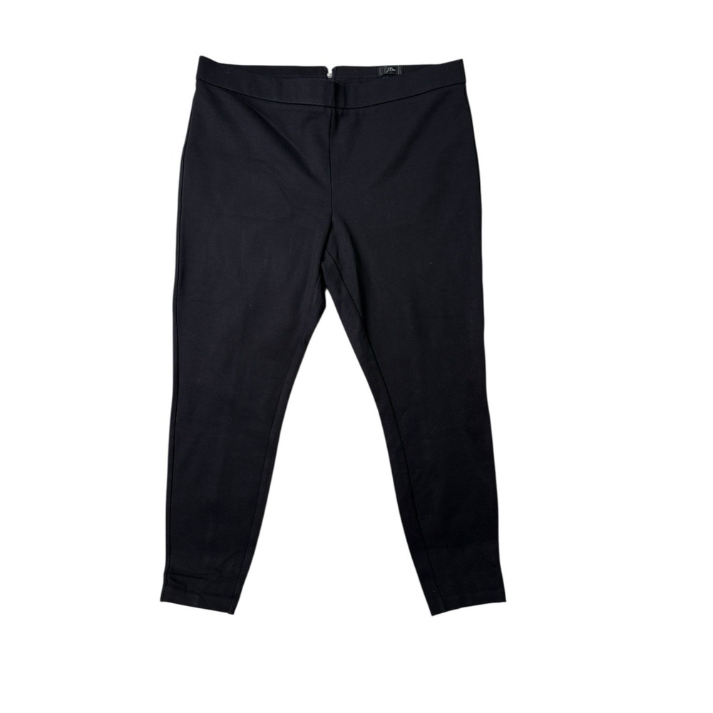 J Crew Any Day Pixie Womens Pant Smooth Stretch Twill Black High Rise Ankle XXL